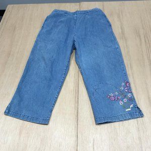 women capri jegging women size large blue